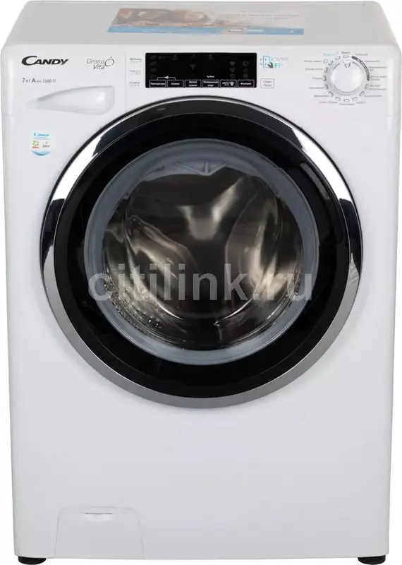 Стиральная машина узкая Candy GrandO Vita GVF4 137TWHN/2-07  с фронтальной загрузкой  с паром  7кг  1300об/мин