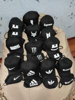 Готовые кепки и маски с логотипом