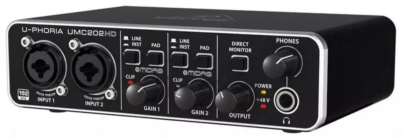 Behringer U-Phoria UMC202HD tashqi ovoz kartasi