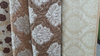 Шторы из изумрудной тафты