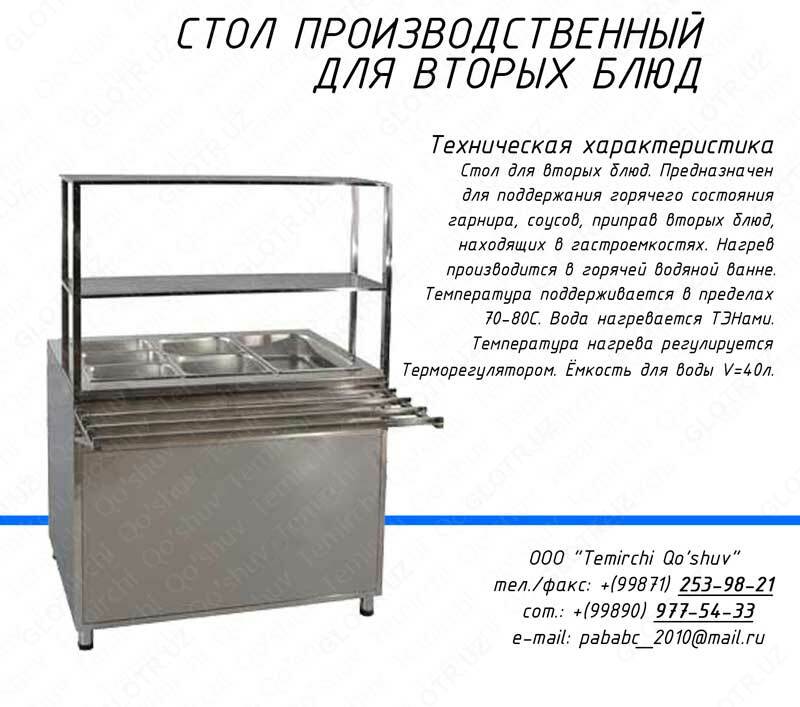 Стол для вторых блюд, Мармит вторых блюд, Линия раздачи, Линия самообслуживания