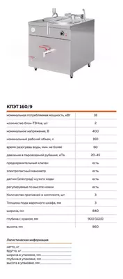 Котёл пищеварочный на 160 л