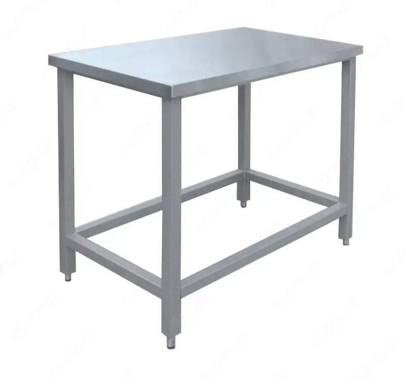 Zanglamaydigan po'latdan yasalgan sanoat stol, rafsiz