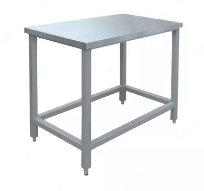 Стол производственный из нержавеющей стали, без полки