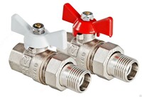 Шаровой кран металлический бабочка 3/4нвр/вр.