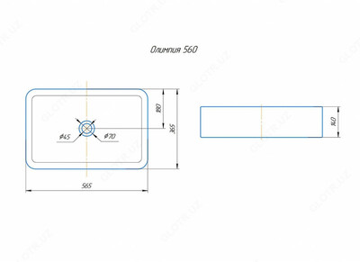 от 825 000 сум / шт. Умывальник Олимпия 560