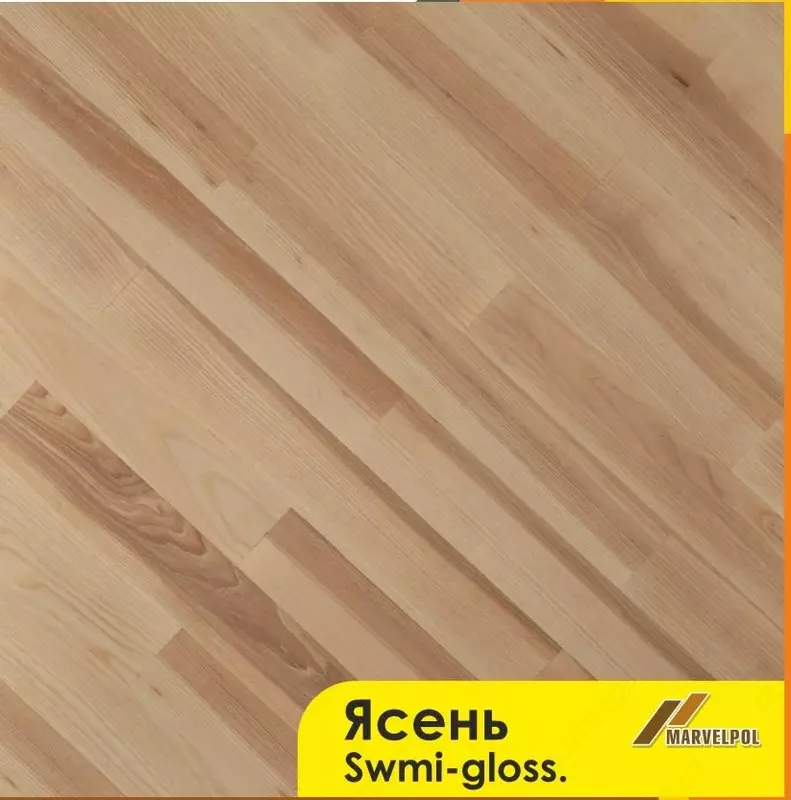Штучный паркет Ясень Swmi-gloss