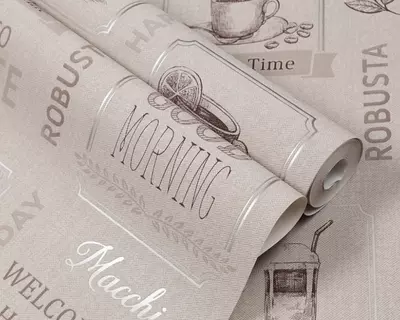 Виниловые обои «Barista» кофейные, 1.6х10.05 м, Россия