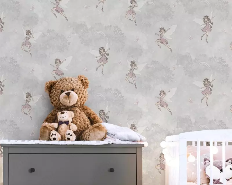 Флизелиновые обои Palitra Home «Mary Fairy» серые, 1.6х10.05 м, Россия