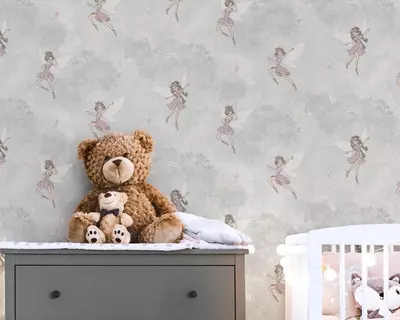Флизелиновые обои Palitra Home «Mary Fairy» серые, 1.6х10.05 м, Россия