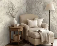 Виниловые обои на флизелиновой основе «Moonbloom» пудровые