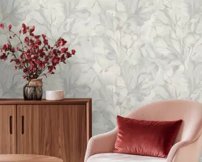 Виниловые обои на флизелиновой основе «Moonbloom» бежевые, 1.6х10.05 м, Россия