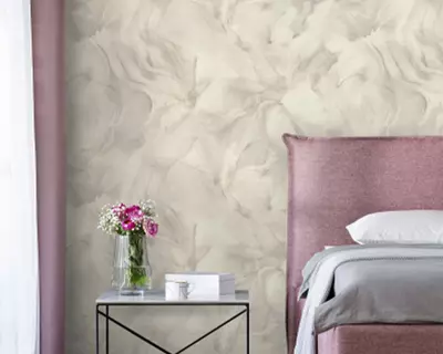 Виниловые обои на флизелиновой основе «Moonbloom» бежевые, 1.6х10.05 м, Россия