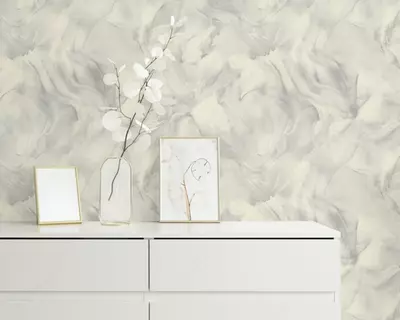 Виниловые обои на флизелиновой основе «Moonbloom» светло-серые, 1.6х10.05 м, Россия