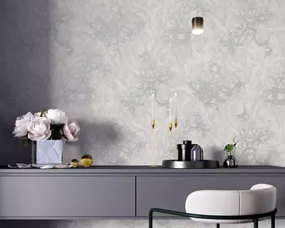 Виниловые обои на флизелиновой основе «Royal Air» серые, 1.6х10.05 м, Россия