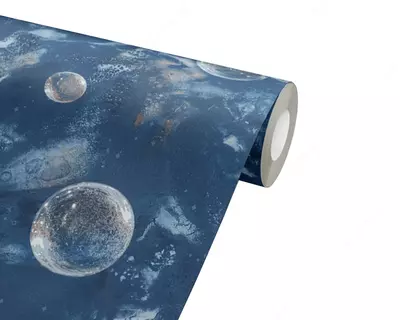 Обои «Monte Solaro Universe» синие, 1.6х10.05 м, Россия