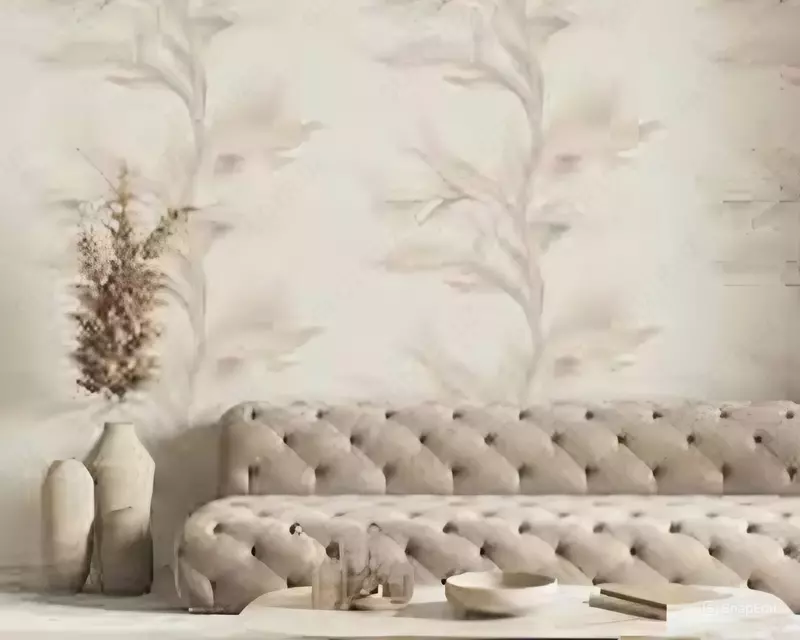 Обои «Боттега» с растительным рисунком светло-коричневые, 1.6х10.05 м, Россия