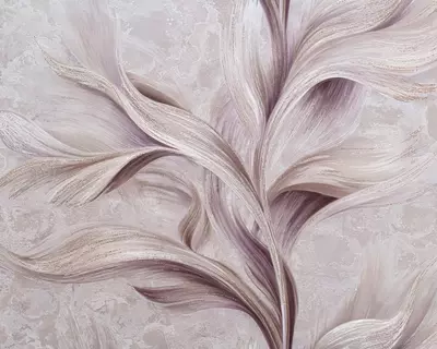 “Bottega” o‘simlik naqshli pushti rangli oboylar, 1.6x10.05 m, Rossiya