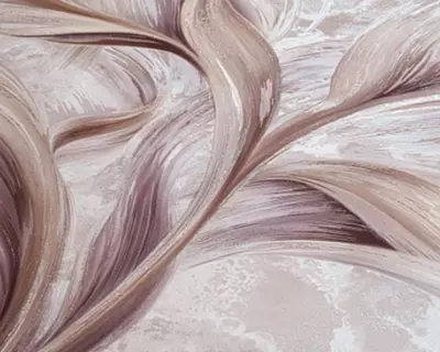 “Bottega” o‘simlik naqshli pushti rangli oboylar, 1.6x10.05 m, Rossiya