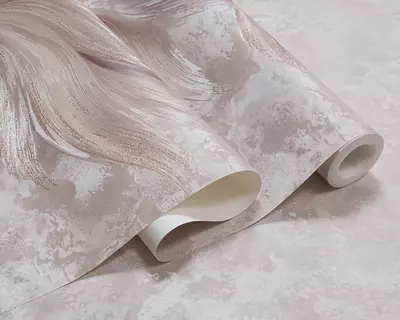 “Bottega” o‘simlik naqshli pushti rangli oboylar, 1.6x10.05 m, Rossiya