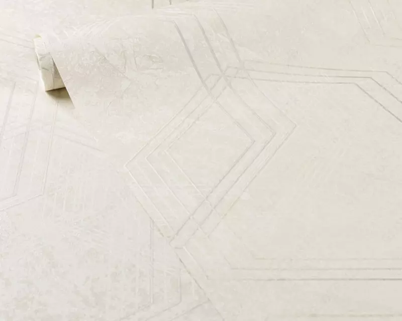 Обои «Торонто» с геометрическим узором светло-бежевые, 1.6х10.05 м, Россия