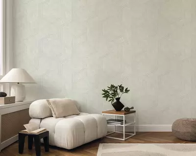 Обои «Торонто» с геометрическим узором светло-серые, 1.6х10.05 м, Россия