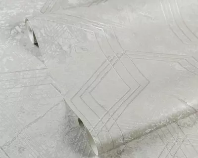 Devor qog‘ozlari «Toronto» geometrik naqshli och kulrang, 1,6 × 10,05 м, Rossiya