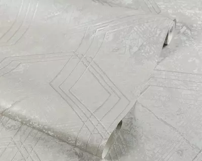 Devor qog‘ozlari «Toronto» geometrik naqshli och kulrang, 1,6 × 10,05 м, Rossiya