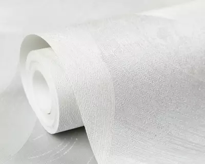 Обои «Энигма» с геометрическим рисунком белые, 1.6х10.05 м, Россия