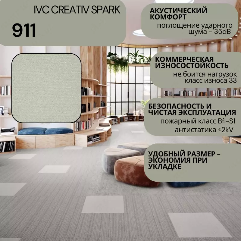   Ковровая плитка модульная