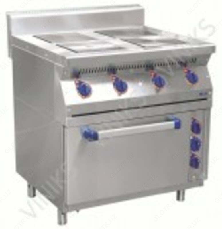 Плита эл. четырехконфорочная с жарочным шкафом ЭПК-47ЖШ (крашеные боковые панели)