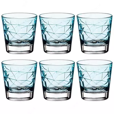 набор из 6-и стаканов для вина Dolomiti 0,29л синего цвета Италия