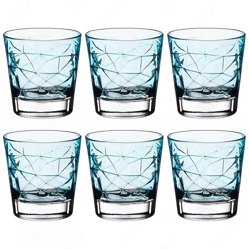 набор из 6-и стаканов для вина Dolomiti 0,29л синего цвета Италия