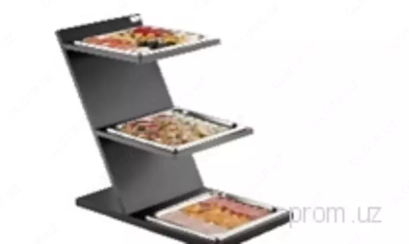 Трехэтажная этажерка с охлаждаемыми квадратными подносами Италия