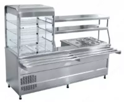 Прилавок-витрина холодильный мармитный универсальный ПВХМ-70КМУ