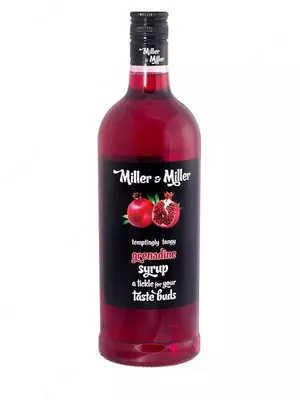 Grenadin siropi / qahva, choy va kokteyllar uchun anor / 1 litr / shisha butilka / Miller & Miller (Miller & Miller)