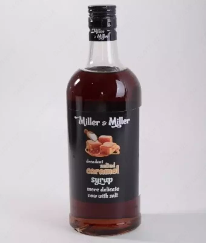 Shirinlik siropi to'ldiruvchi Miller&Miller "Tuzli karamel", PET shisha