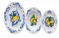 Набор тарелок 18 предметов Atollo  лимонный  принт