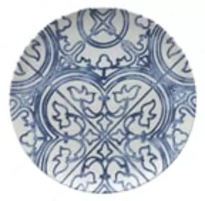 Тарелка Seaside Maiolica с синим принтом диаметром 26 см (Италия)