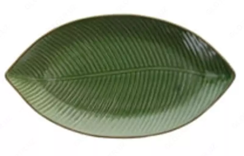 Глубокая тарелка Relief размером 34x18x3 см зеленого цвета (Италия)