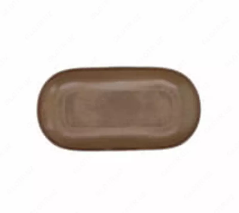 Овальная тарелка диаметром 24 см из коллекции Terracot коричневого цвета (Италия)