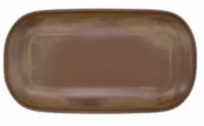 Terracot jigarrang kolleksiyasidan 33 sm diametrli oval likopcha (Italiya)