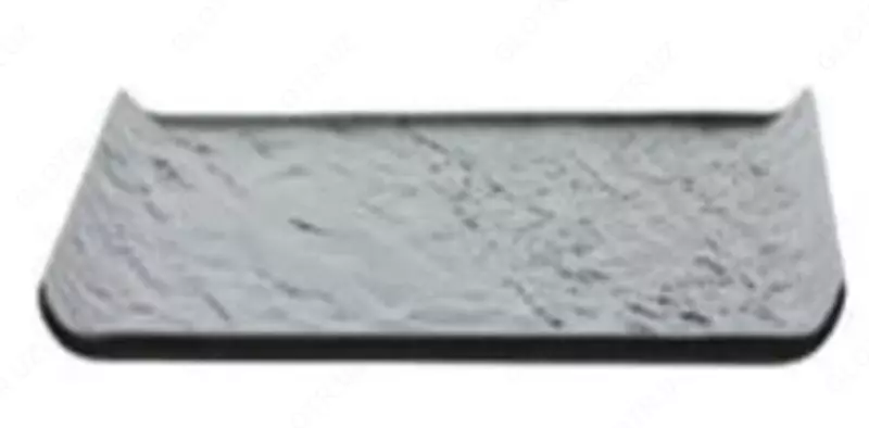 Прямоугольная тарелка Vulcania черного цвета (26 5х13 см) (Италия)