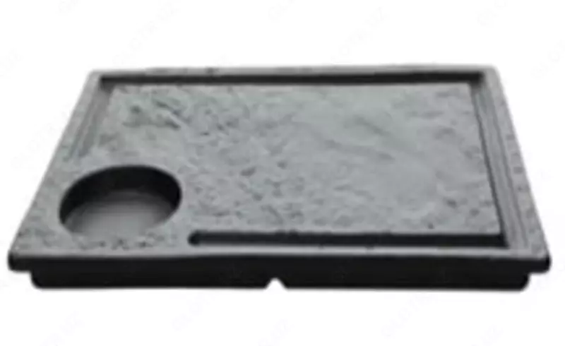 Прямоугольная тарелка Vulcania черного цвета (33х24 см) (Италия)