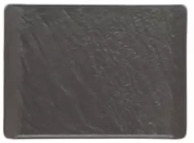 Прямоугольная тарелка Vulcania черного цвета (42х28 см) (Италия)