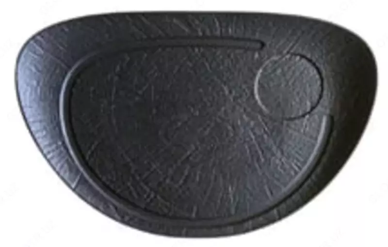 Овальная тарелка Vulcania черного цвета (37х25 см) (Италия)