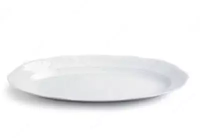 Овальная тарелка размером 40х26 см Vecchio Vienna в белом цвете (Италия)