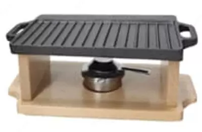 Гриль размером 37х23 см с деревянной подставкой Fusion (Италия)