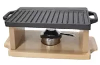 Гриль размером 37х23 см с деревянной подставкой Fusion (Италия)