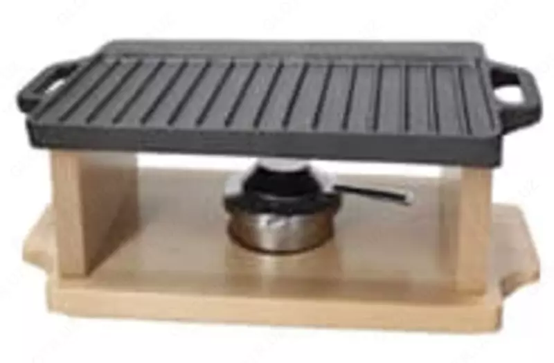 Гриль размером 37х23 см с деревянной подставкой Fusion (Италия)